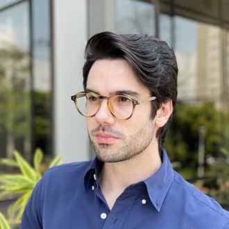 Óculos de Grau Masculino Redondo Colorido Diego 2