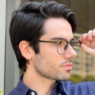 Óculos de Grau Masculino Redondo Verde Gael 1