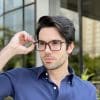 Óculos de Grau Masculino Retangular Marrom Rodolfo