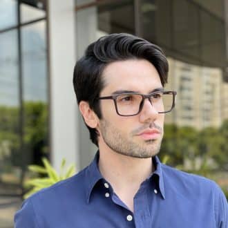 Óculos de Grau Masculino Retangular Marrom Rodolfo 2