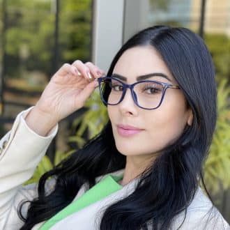 safine com br oculos de grau quadrado azul aline