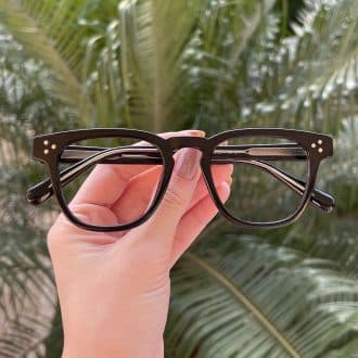 Óculos de Grau Quadrado Preto Regina