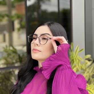 Óculos de Grau Redondo Cinza Melinda 3