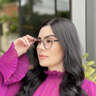 Óculos de Grau Redondo Cinza Melinda 2