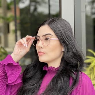 Óculos de Grau Redondo Rosa Melinda 1