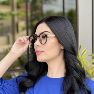 Óculos de Grau Redondo Tartaruga Juliana