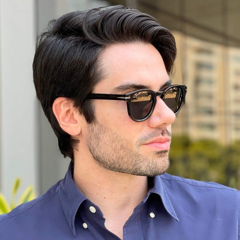 Óculos de Sol Masculino Quadrado Preto André 2
