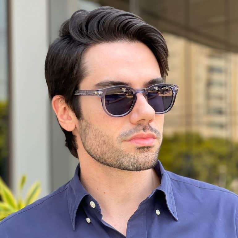 Óculos de Sol Masculino Quadrado Azul André 1