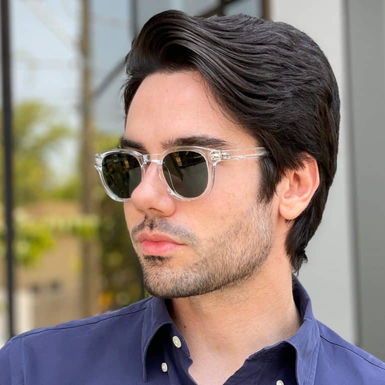 Óculos de Sol Masculino Quadrado Transparente André 1
