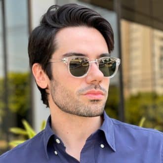 Óculos de Sol Masculino Quadrado Transparente André 3