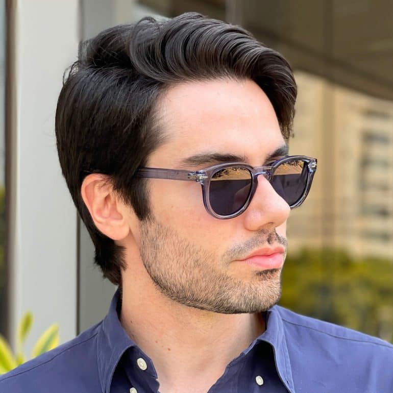 Óculos de Sol Masculino Quadrado Azul André