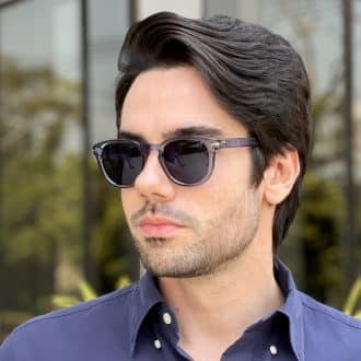 Óculos de Sol Masculino Quadrado Azul André 3