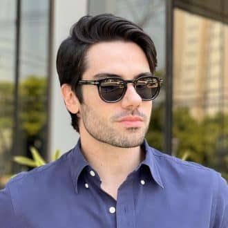 Óculos de Sol Masculino Quadrado Preto André 3
