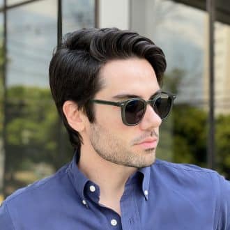 Óculos de Sol Masculino Quadrado Verde Denis 2