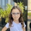 Óculos Infantil de Grau Redondo Cinza Lili