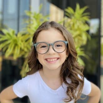 Óculos Infantil de Grau Redondo Verde Lili