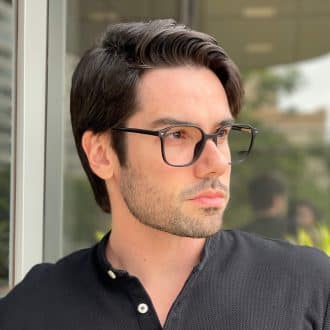 Óculos de Grau Masculino Quadrado Preto Paulo 2