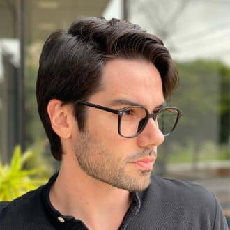 Óculos de Grau Masculino Quadrado Preto Paulo