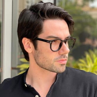 Óculos de Grau Masculino Quadrado Preto Silas 1
