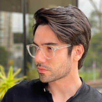 Óculos de Grau Masculino Quadrado Transparente Silas 1