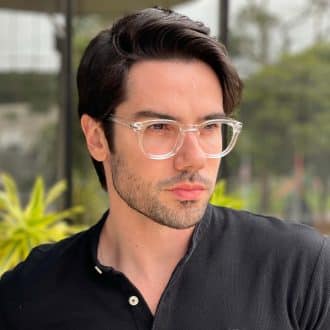 Óculos de Grau Masculino Quadrado Transparente Silas 3