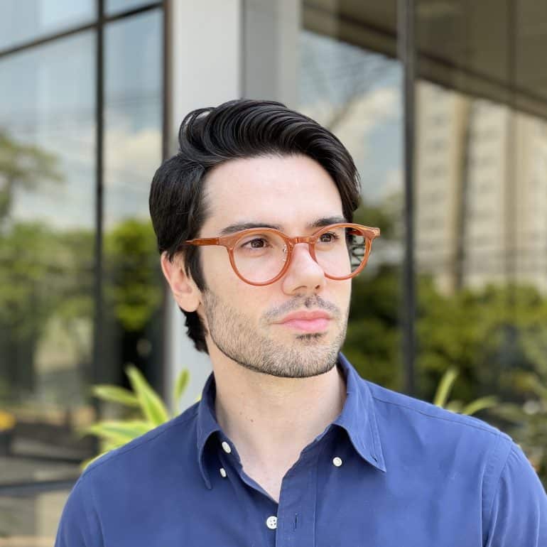 safine com br oculos de grau masculino redondo caramelo gustavo 1
