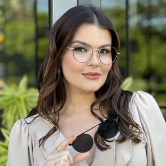 safine com br oculos 2 em 1 clip on feminino hexagonal preto com dourado maisa