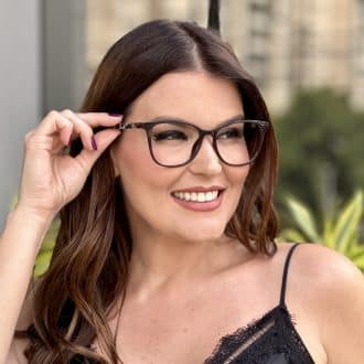 Óculos 3 em 1 Clip-On Quadrado Marrom e Tartaruga Martina 6