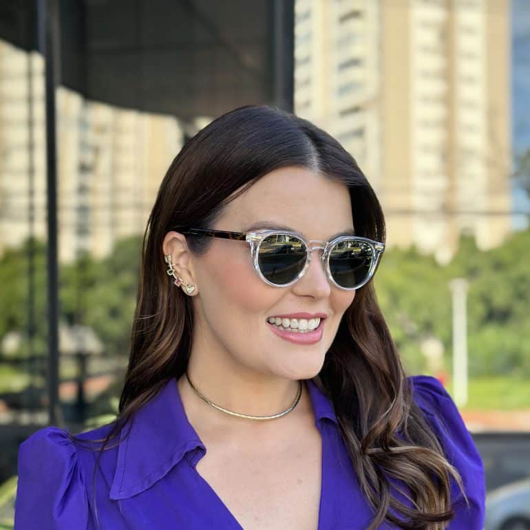 safine com br oculos de sol feminino redondo transparente mel 1
