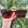 safine com br oculos de sol feminino retangular marrom jordana 4