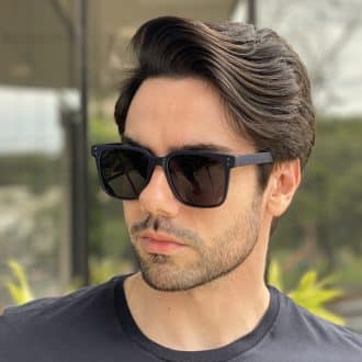 safine com br oculos de sol masculino quadrado azul tony