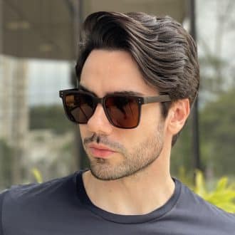 safine com br oculos de sol masculino quadrado marrom tony
