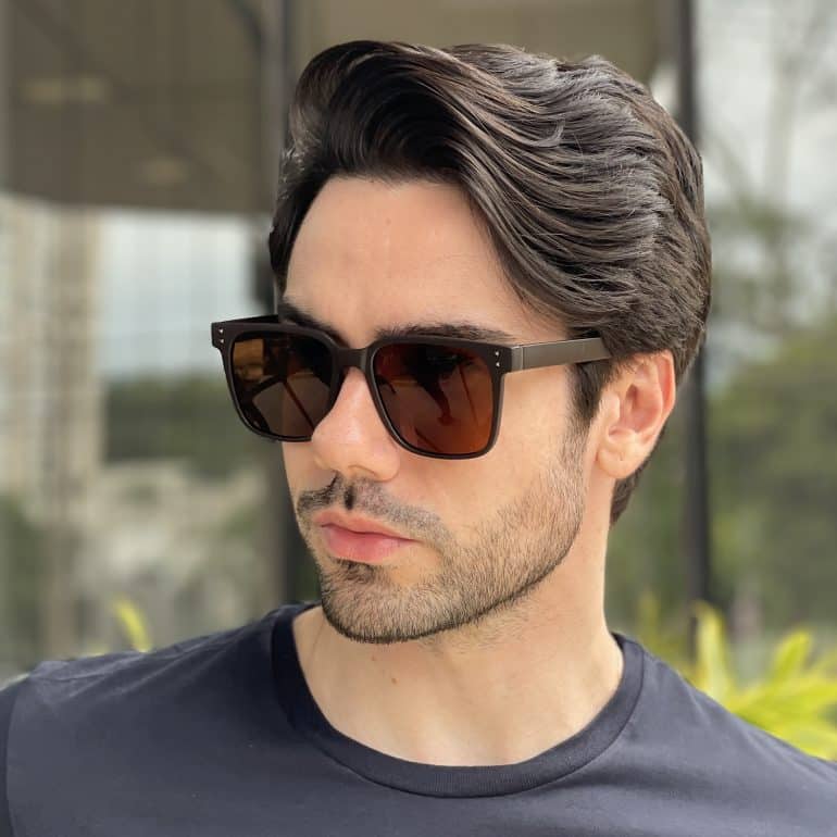 safine com br oculos de sol masculino quadrado marrom tony