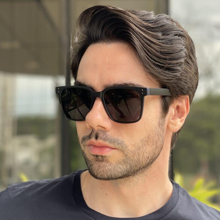 safine com br oculos de sol masculino quadrado preto e azul tony 5