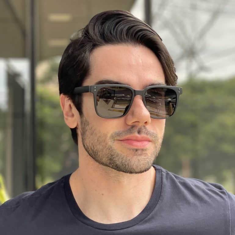 safine com br oculos de sol masculino quadrado preto e cinza tony 4