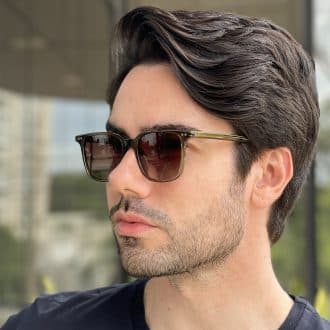 safine com br oculos de sol masculino quadrado verde pedro