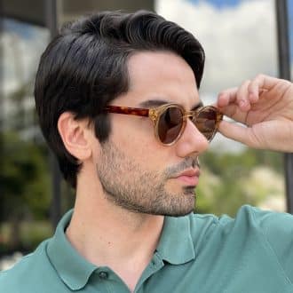 safine com br oculos de sol masculino redondo marrom dom 1