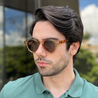 safine com br oculos de sol masculino redondo marrom dom