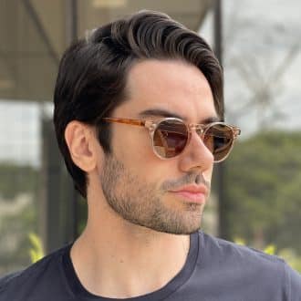 safine com br oculos de sol masculino redondo marrom filippo 2