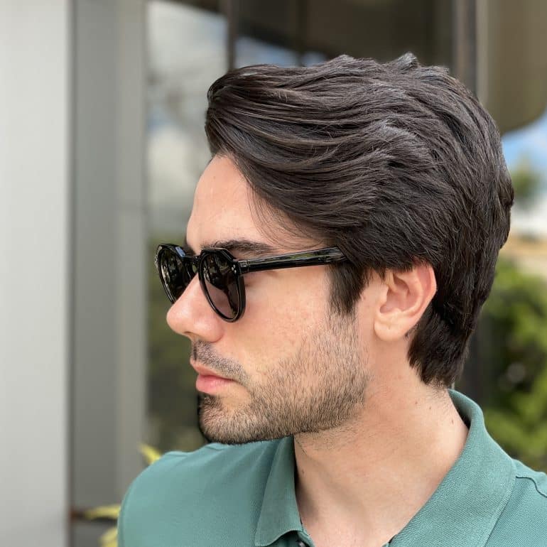 safine com br oculos de sol masculino redondo preto edgar 1
