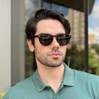 safine com br oculos de sol masculino redondo preto edgar 4