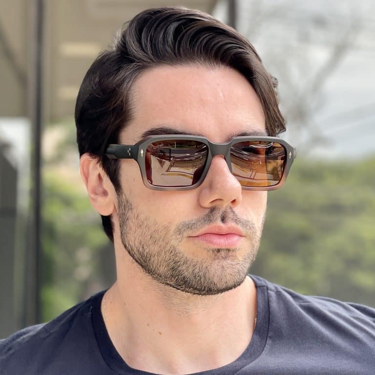 Óculos de Sol Masculino Retangular Preto Tomas - Safine Óculos