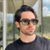 safine com br oculos de sol masculino retangular preto tomas 2