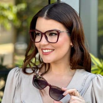 safine com br oculos feminino 2 em 1 clip on gatinho vinho stela 7