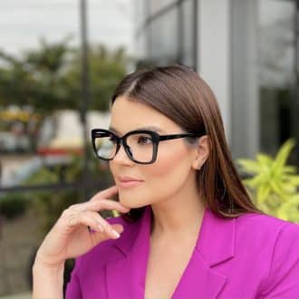 safine com br oculos de grau feminino gatinho preto iasmin