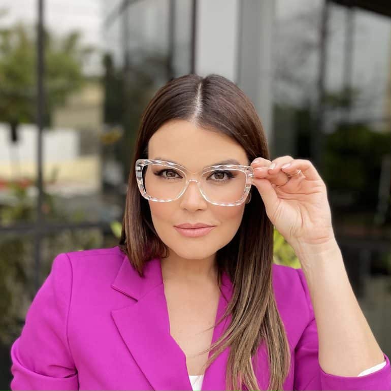 safine com br oculos de grau feminino gatinho transparente iasmin