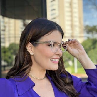 safine com br oculos de grau feminino redondo marrom transparente bel 3