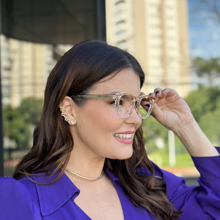 safine com br oculos de grau feminino redondo marrom transparente bel 3