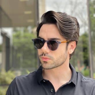 safine com br oculos de sol masculino redondo azul vicente 2