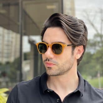 safine com br oculos de sol masculino redondo caramelo benjamin 1